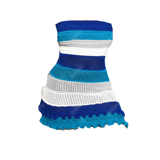 Beach Crochet Cover Up - Blue